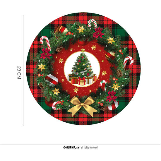 BOLSA 6 PLATOS ARBOL DE NAVIDAD 23 CM image 0