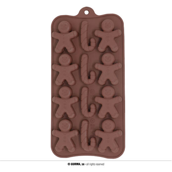 MOLDE SILICONA PARA 12 GALLETITAS 10X20 CMS image 0
