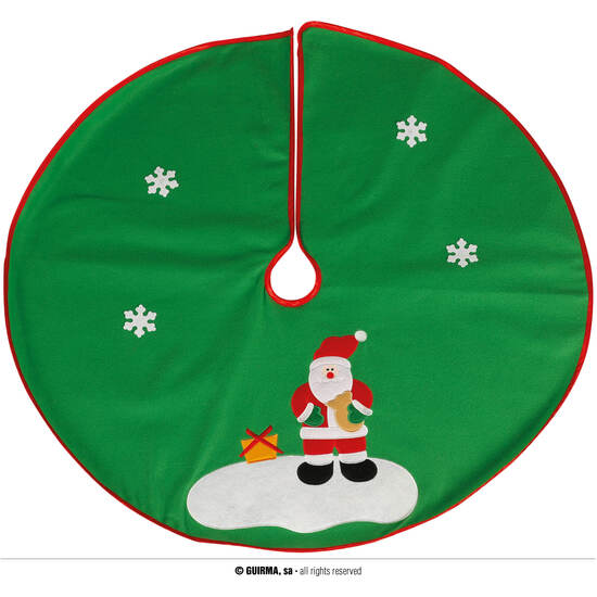 PIE DE ARBOL VERDE CON NOEL 90 CMS image 0