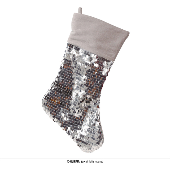 BOTA LENTEJUELAS PLATA 45 CMS image 0
