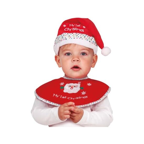 CONJUNTO BABERO Y GORRO BABY image 1