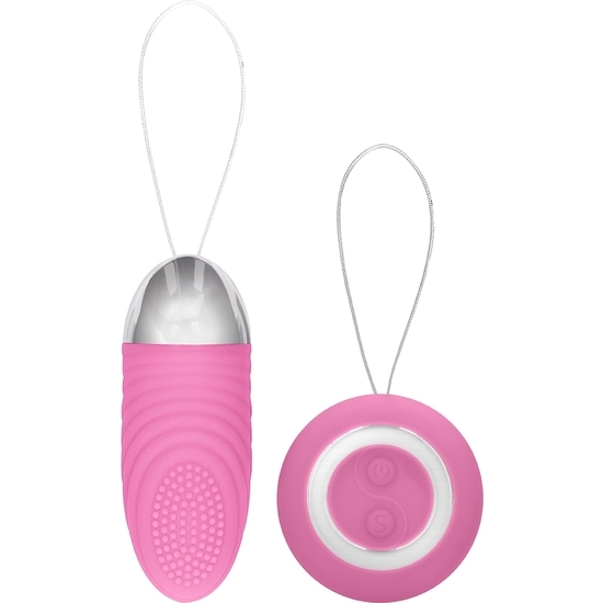 ETHAN RECHARGEABLE REMOTE CONTROL VIBRATING EGG PINK image 0