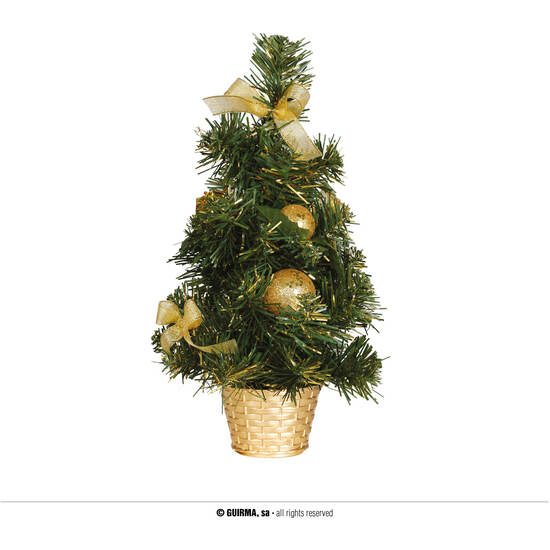 ARBOL DECORADO ORO 40 CMS image 0