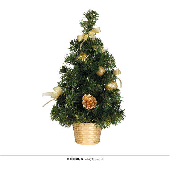 ARBOL DECORADO ORO 30 CMS image 0