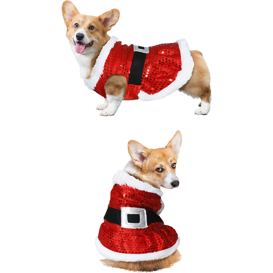 DISFRAZ NOEL LENTEJUELAS PARA MASCOTAS TALLA S image 0