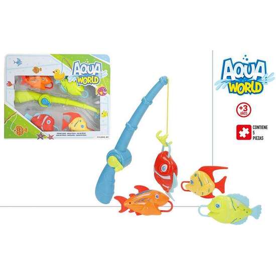 JUEGO PESCA AQUA WORLD INCLUYE 5 PIEZAS. 31X5X25 CM image 0
