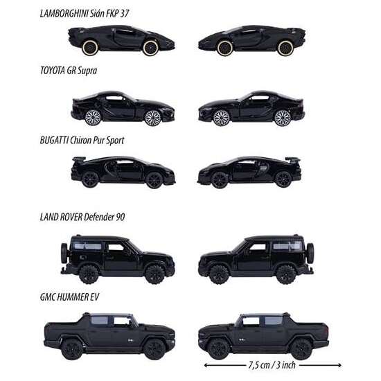 COCHES MAJORETTE- GIFTPACK 5 COCHES NEGROS 2.0 image 3