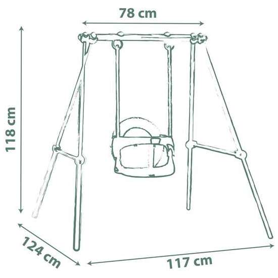 COLUMPIO METAL BABY SWING S.LIFE. ALTURA DE 118 CM 118X117 CM image 3
