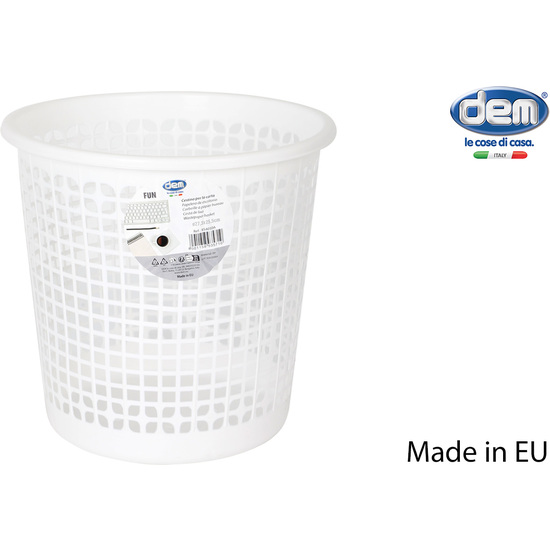 PAPELERA DE ESCRITORIO FUN BLANCA image 0