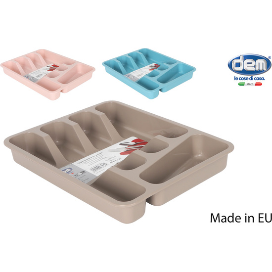 ORGANIZADOR DE CUBIERTOS 5 DIVISIONES COLORES image 0