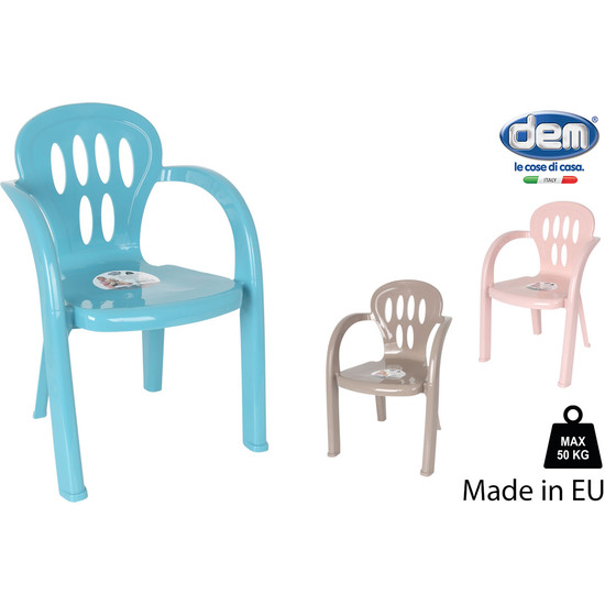 SILLA INFANTIL PLASTICO 35X33X90CM COLORES image 0