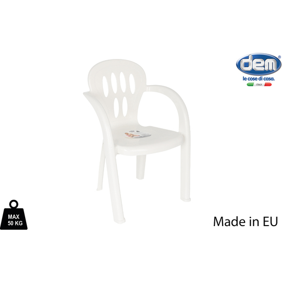 SILLA INFANTIL PLASTICO 35X33X90CM BLANCA image 0