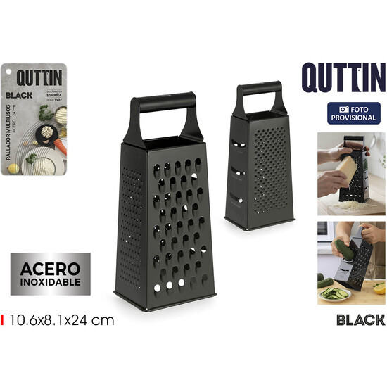 RALLADOR MULT.4 CARAS SS 24CM BLACK QUTTIN image 0
