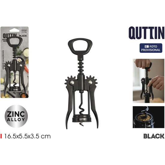 72 ABRIDOR SACACORCHOS ACERO BLACK QUTTIN image 0