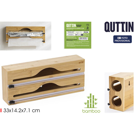 DISPENSADOR ALUMINIOFILM DE BAMBU QUTTIN image 0