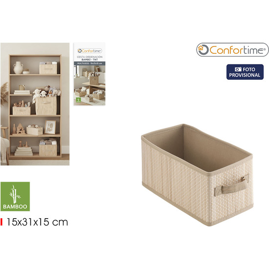 CESTA ORDENACION BAMBUTNT 15X31X15 CONFORTIME image 0