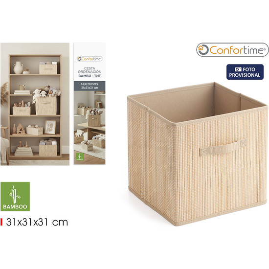 CESTA ORDENACION BAMBUTNT 31X31X31 CONFORTIME image 0