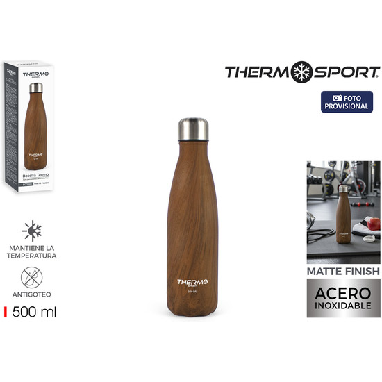 BOTELLA TERMO WOOD 500ML THERMOSPORT image 0