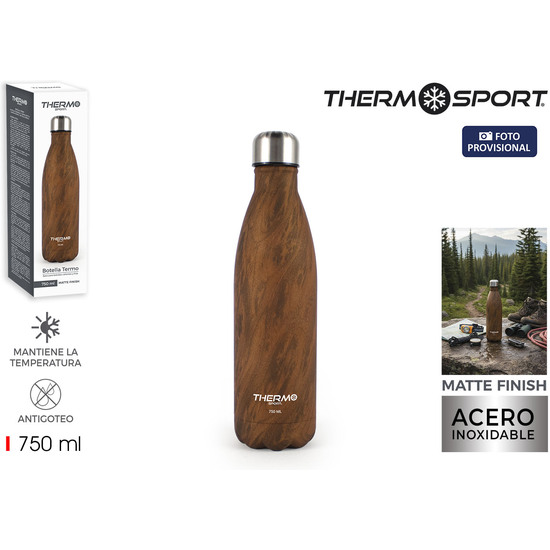 BOTELLA TERMO WOOD 750ML THERMOSPORT image 0