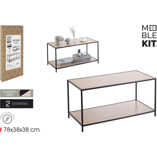 MUEBLE AUXILIAR 2 NIVELES MADMETAL MOBLEKIT image 0