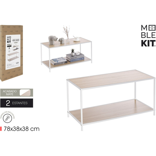 MUEBLE AUXILIAR 2 NIVELES MADMETAL MOBLEKIT image 0