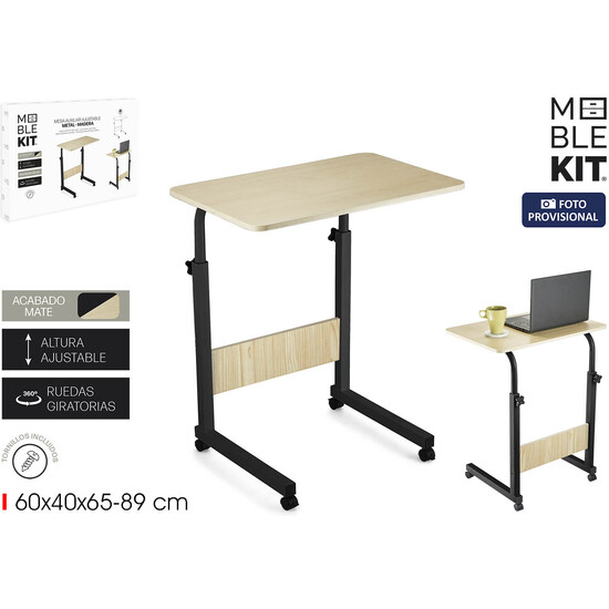 MESA AUXILIAR MADMET AJUSTAB.BLACK MOBLEKIT image 0