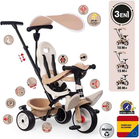 TRICICLO BABY BALADE BEIGE image 1