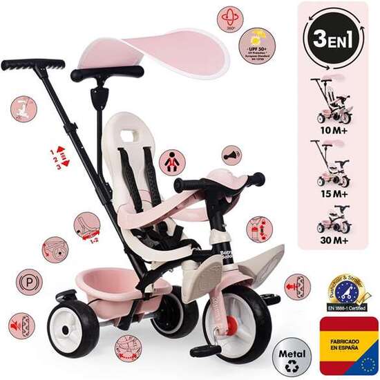TRICICLO BABY BALADE ROSA image 1