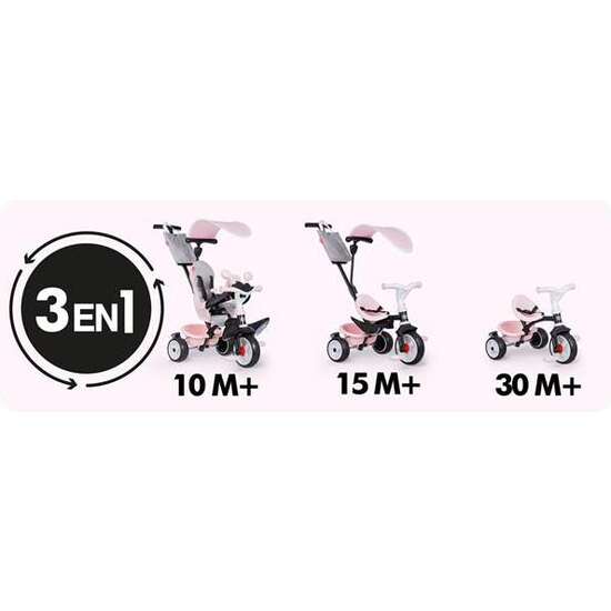 TRICICLO BABY DRIVER CONFORT ROSA image 2