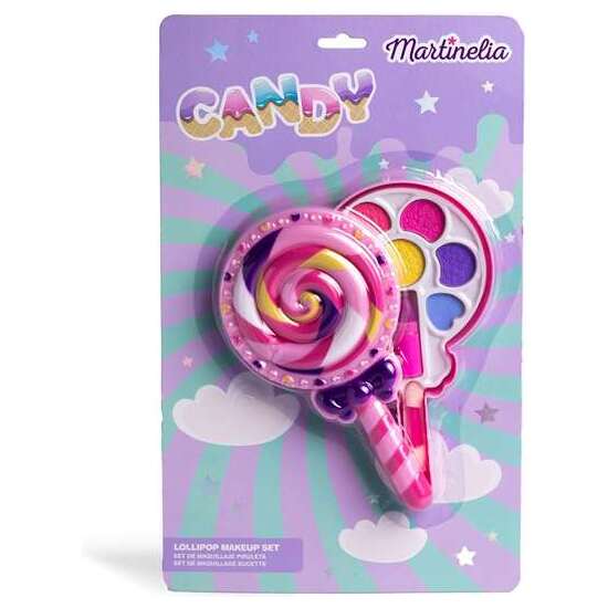 SET DE MAQUILLAJE MARTINELIA CANDY LOLLIPOP. INCLUYE 7 SOMBRAS DE OJOS Y 1 APLICADOR LAPIZ LABIAL. 30,5X44,5X24 CM image 0