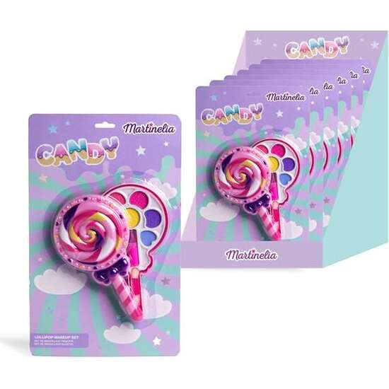 SET DE MAQUILLAJE MARTINELIA CANDY LOLLIPOP. INCLUYE 7 SOMBRAS DE OJOS Y 1 APLICADOR LAPIZ LABIAL. 30,5X44,5X24 CM image 3