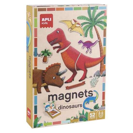 JUEOG MAGNETICO DINOSAURIOS DIVERTIDOS CON 52 IMANES. 21X5,5X31 CM image 0