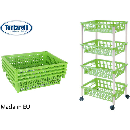 CARRITO VERDULERO 4 CESTOS 40X85 "MITO 4" VERDE L image 0