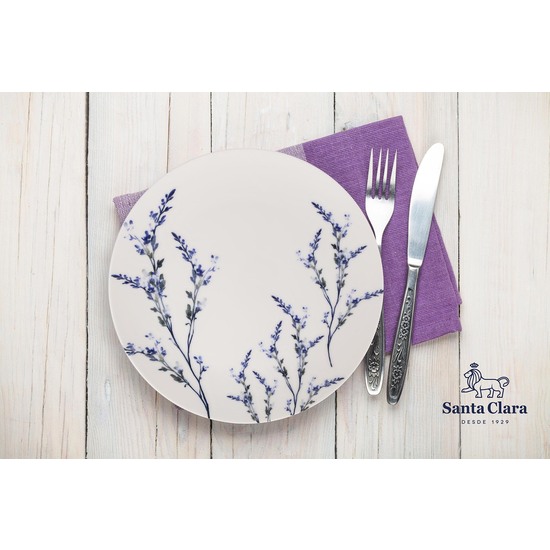 $ PLATO POSTRE Ø19CM LAVANDA PORC. IVORY COUPE image 0