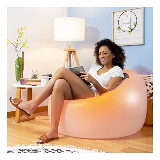 -66- 6 SILLON HINCHABLE CON LED MULTICOLOR Y MANDO image 1