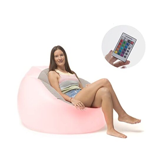-66- 6 SILLON HINCHABLE CON LED MULTICOLOR Y MANDO image 2
