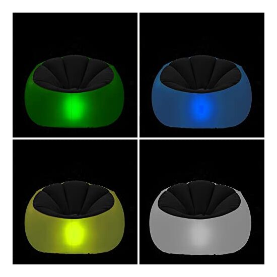 -66- 6 SILLON HINCHABLE CON LED MULTICOLOR Y MANDO image 4