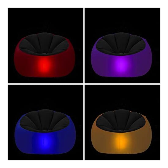 -66- 6 SILLON HINCHABLE CON LED MULTICOLOR Y MANDO image 5