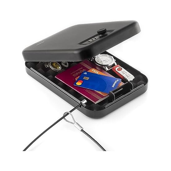 6 CAJA FUERTE PORTATIL CON CABLE DE SEGURIDAD image 1