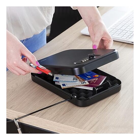 6 CAJA FUERTE PORTATIL CON CABLE DE SEGURIDAD image 5