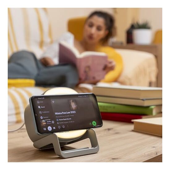 # -8- ALTAVOZ CARGADOR INALAMBRICO CON LED SOUWIS image 3