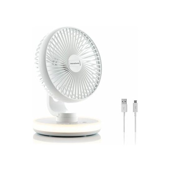 6 VENTILADOR DE ESCRITORIO RECARGABLE CON LED image 0