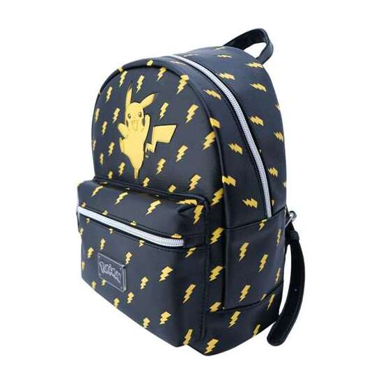 MOCHILITA PU NEGRA POKÉMON PREMIUM CON BOLSILLO DELANTERO Y TRASERO.28 X 22 X 11 CM. image 2