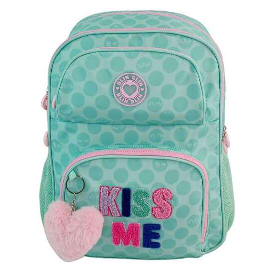 MOCHILA PRIMARIA BLIN BLIN KISS MEDOBLE COMPARTIMENTO ADAPTABLE A CARRO. 44 X 31 X 17 CM. image 0