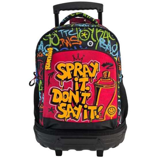 MOCHILA TROLLEY FJO COMPACTO DOBLE CUERPO GRAN CAPACIDAD RANKING GRAFITTI.44 X 34 X 24 CM. image 0