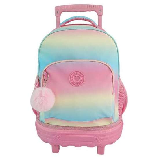 MOCHILA TROLLEY FJO COMPACTO DOBLE CUERPO GRAN CAPACIDAD BLIN BLIN GRADIENT PINK.  44 X 34 X 24 CM. image 0