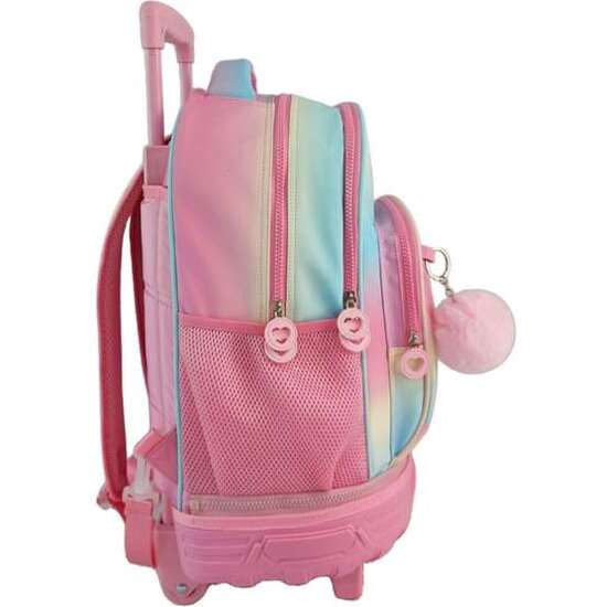 MOCHILA TROLLEY FJO COMPACTO DOBLE CUERPO GRAN CAPACIDAD BLIN BLIN GRADIENT PINK.  44 X 34 X 24 CM. image 1