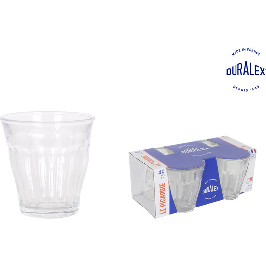 SET 4 VASOS TRANSPARENTE 90CC PICARDIE image 0