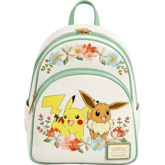 MOCHILA PIKACHU & EEVEE FLORAL POKEMON LOUNGEFLY image 0