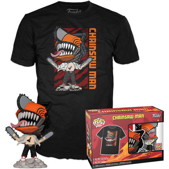 SET FIGURA POP &#38; TEE LEAPING CHAINSAW MAN image 0